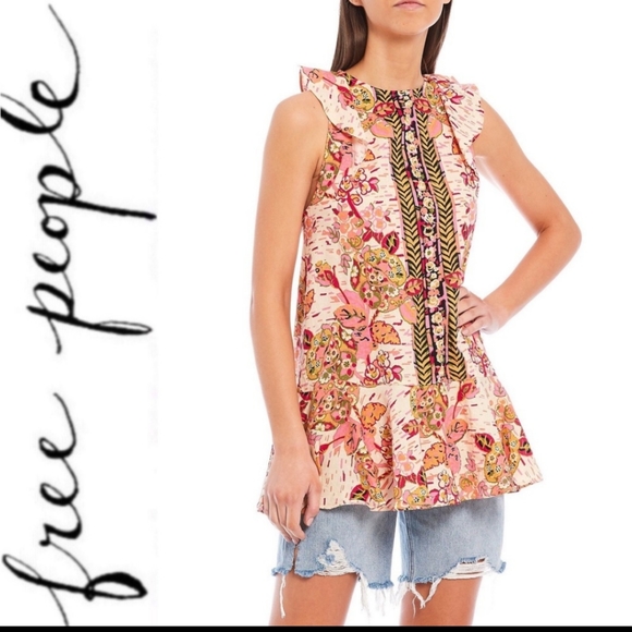 Free People Linen Summer In Tulum Dress Tunic Size XS - Picture 2 of 11